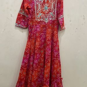 Bandhani Print Anarkali Kurta