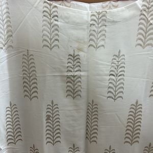 White Foil Print Daily Wear Kurta