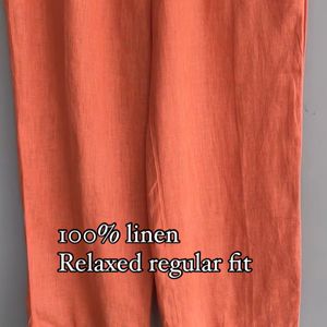 Linen Relaxed Regular Fit Pants