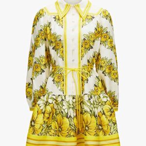 New Asthetic Yellow Art Shirt Frock