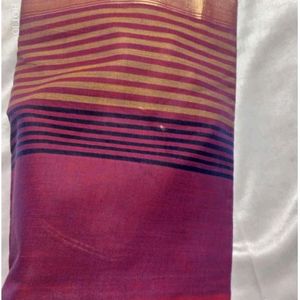 Pure Cotton Saree With Blouse Peace