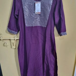 Wine Kurta Set With Plazzo