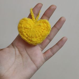 New Crochet Heart Keychain
