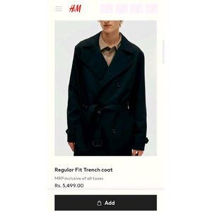 H&M Woolen Black Coat