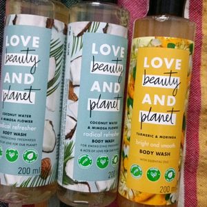 Combo Of 3 Love Beauty & Planet Body Wash