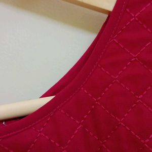 New Maroon Frock(Sleeves Available)