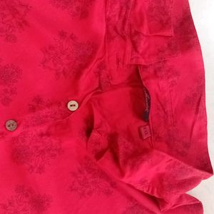 Red Aline Dress Collar Neck XXL SIZE