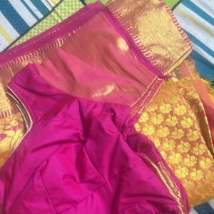 Pattu Saree With Blouse 36 Size