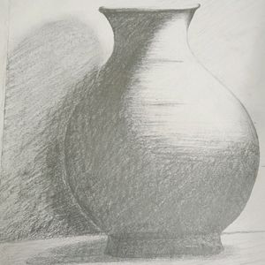 Beutiful Pot Still Life Drawing