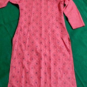 Coral Pink Kurta For Women ✅