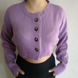 Crop Sweater Lavender