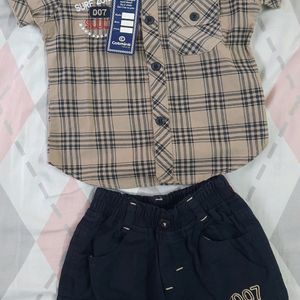 Shirt And Shorts Set For 2 Yrs Boys