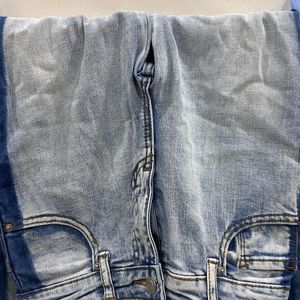 Faded Blue Jeans For Women