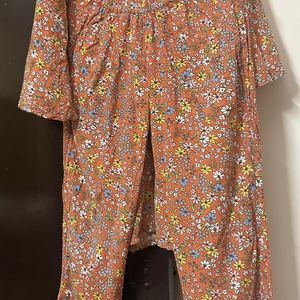 Co-ord Set With Orange Ankle Length Pant