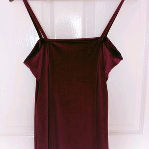 Wine velvet dress (Premium Quality)