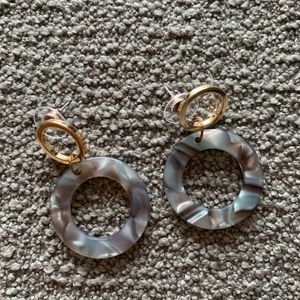 Acrylic Marble Print Earrings