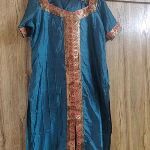 Raw Silk Chudidar Suit Set