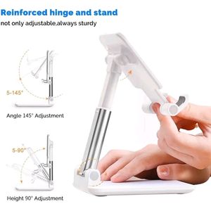 Adjustable & Foldable Mobile Stand White