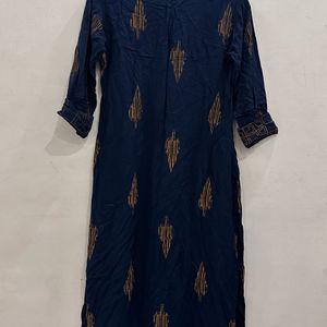 Libas Navy Blue A Line Kurta