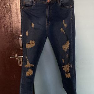 Zara Rip High Waist Jeans