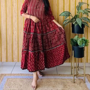 Ajrakh Block Print One Piece Dress