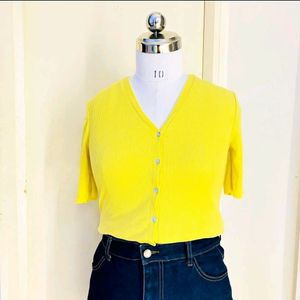 Yellow Knitted Tops