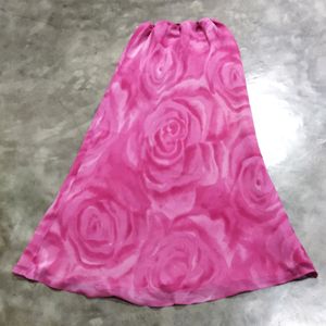 Pink long skirt