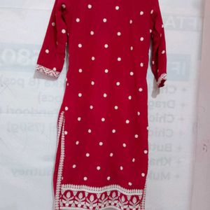 Chikankari Kurti Pant Set