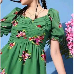 Cute Floral Printed Dress ☘️