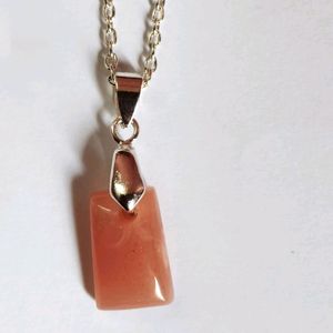 PEACH MOONSTONE (natural stone)dainty pendant