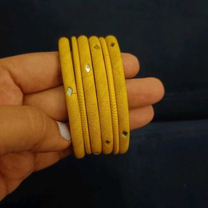 Ethnic Mustard Yellow Bangles