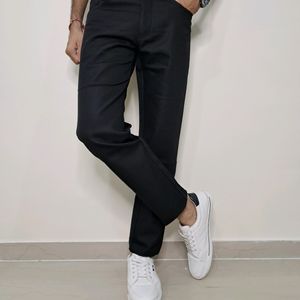 Kaulin 1008 Men's Soft Fabric Black Trouser