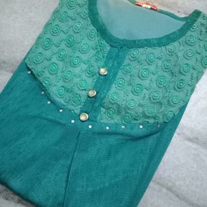 Top In Sea Green Colour, M Sized