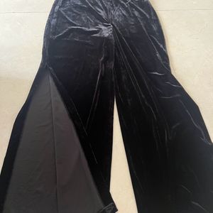 Velvet Slit Cut Trousers