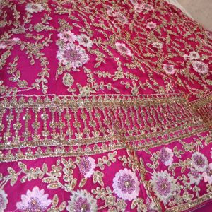 Cherry Pink Heavy Handworked Lahenga