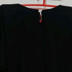 Black Top With Mirror And Thread Work