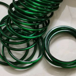 Green Plain Glass Bangels