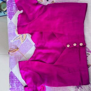 Chiffon Pink sari with blouse