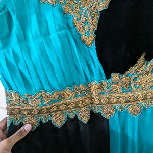 Dark Sea Green Ethnic Gown