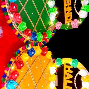 Haldi, Mehendi Plater With Lights