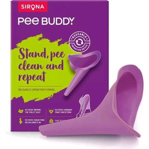 Portable Soft Silicone Woman Urinal Funnel Stand U