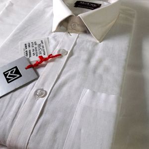 Men's White Formal Shirt Full Sleeves Office Wear