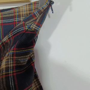 Multicolor Checks Mini Circular Skirt (Women)