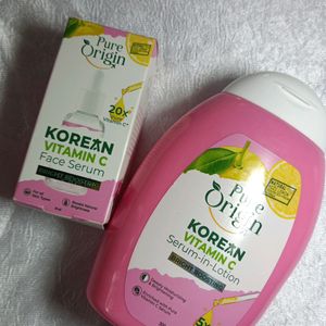 Pure Origin Face Serum And Body Lotion Combo