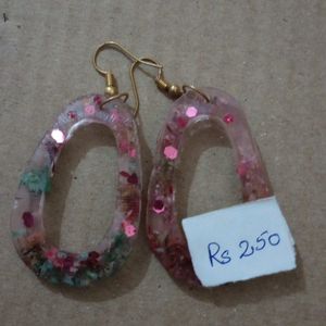 Pair Of Handmade Resin Earrings