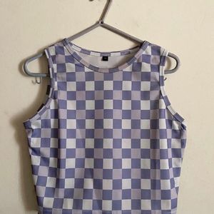 Price Drop🎀Y2k Checked Lavender Tank Top