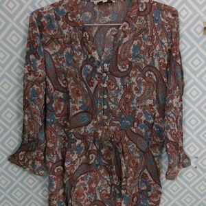 Bohemian Multicoloured Tunic Top