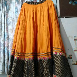 Navratri Orange Ghaghra