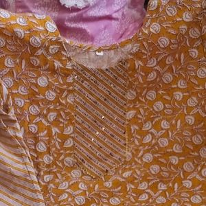 Brand New Mustard Kurta Set