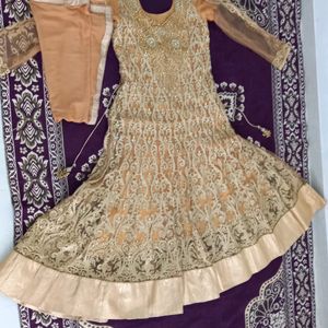 Golden Anarkali Available In Offer